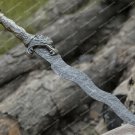 Handmade Damascus steel sword with leather sheath gift for her Anniversary gift