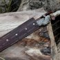 Handmade Damascus steel sword with leather sheath gift for her Anniversary gift