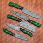New Custom Handmade HAND FORGED DAMASCUS STEEL CHEF KNIFE Set Kitchen Knives Set