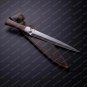 Custom Made Hand D2 steel Dagger with Beautiful Wood handle + leather sheath