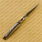 Custom Handmade Damascus Leaf Folding Knife Pocket Knife With Leather Sheath