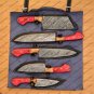 DAMASCUS CHEF KNIFE SET Handmade HAND FORGED Kitchen Knives 5 Pcs Set