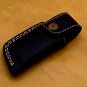 Custom Handmade Damascus Pocket Knife Folding Knife With Leather Sheath