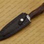 11&acirc;�� CUSTOM HANDMADE DAMASCUS STEEL DAGGER HUNTING KNIFE WITH LEATHER SHEATH