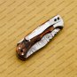 Customize Damascus Pocket Folding Knife Groomsmen Gifts Anniversary Gift for Him