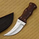 Custom Handmade Carbon Steel Blade Razor Sharp Hunting Knife - Rose Wood Handle