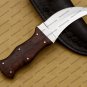 Custom Handmade Carbon Steel Blade Razor Sharp Hunting Knife - Rose Wood Handle