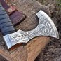 Beautiful Hand-Forged Carbon Steel Hatched Viking Axe | Camping Axe With Sheath