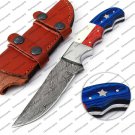 CUSTOM HANDMADE DAMASCUS STEEL HUNTING SKINNER KNIFE KITCHEN KNIFE, DAMASCUS
