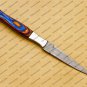 Dagger Knife Handmade Damascus Double Edge Boot Knife Hand Forged + sheath