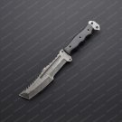 Damascus steel Tracker with Beautiful Micarta handle included leather sheath