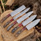 Custom 5 Pieces Handmade J2 Steel Chef Set - 5 Piece Kitchen Knives Set