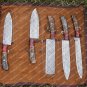Custom 5 Pieces Handmade J2 Steel Chef Set - 5 Piece Kitchen Knives Set