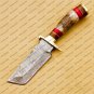 Handmade Deer tanto Beautiful Handmade Damascus Steel Hunting Knife with Sheath