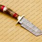 Handmade Deer tanto Beautiful Handmade Damascus Steel Hunting Knife with Sheath