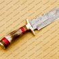Handmade Deer tanto Beautiful Handmade Damascus Steel Hunting Knife with Sheath