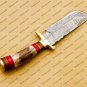Handmade Deer tanto Beautiful Handmade Damascus Steel Hunting Knife with Sheath
