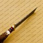 Custom Handmade Hunter Knife Damascus Steel Tanto Knife Handle Deer Antlar Cover