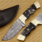 Outdoor Wildlife Camping Hunting Knife, Survival Knife Fix Blade Damascus Knives