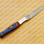 Dagger Knife Handmade Damascus Double Edge Boot Knife Hand Forged With Sheath