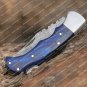 Handmade Damascus Steel Hunting Folding Knife Camping Folding Blade+ Wood Handle