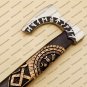 CUSTOM HAND FORGED CARBON STEEL VIKING,HATCHET, GIFT AXE, INTEGRAL SHEATH