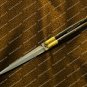 High Carbon Steel Folding Butterfly Knife Stainless Brass with rose Wood Inserts with Leather Sheath