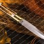 D2 tool Steel Folding Butterfly Knife Stainless Steel dye bone Inserts with Leather Sheath
