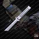 D2 Tool Steel Folding Butterfly Knife Stainless Steel World Class Knives with Leather Sheath