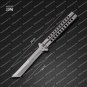 Lots of 4 High Carbon Folding Butterfly Trainer Practice Knife World Class Knives + Leather Sheath