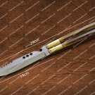 D2 Tool Steel Folding Butterfly Stainless Steel Bone Inserts Knives World Class Knives + Sheath