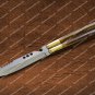 D2 Tool Steel Folding Butterfly Stainless Steel Bone Inserts Knives World Class Knives + Sheath