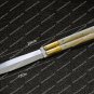 D2 Tool Steel Folding Butterfly Stainless Steel Brass with Bone Inserts World Class Knives + Sheath