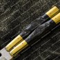 D2 Tool Steel Folding Butterfly Stainless Steel Buffalo Horn Inserts World Class Knives with Sheath