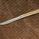 D2 tool steel Folding butterfly Stainless Steel bone Inserts world class knives With Leather Sheath