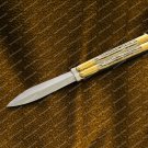 High Carbon Steel Folding Butterfly Stainless Steel Dye Bone Inserts World Class Knives with Sheath