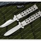 Adonis Set of 2, 12cm”blade High Carbon Folding Butterfly Knife World Class Knives with Sheath