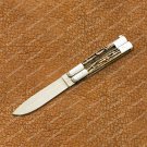 D2 Tool Steel Folding Butterfly Stainless Steel Brass with Deer Horn Inserts World Class Knives