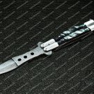 High Carbon Steel Folding Butterfly Brass with Stainless Steel with Water Buffalo Horn with Sheath
