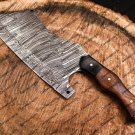 Damascus Blade Cleaver Knife 14.5 Inches Long 9 Inches Blade 18 Ounce Super Steel  with Sheath