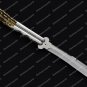 440c Original Folding Butterfly Knife Stainless Steel with Philippine Deer Horn Inserts with Sheath