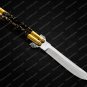 44c Original Folding Butterfly Knife Stainless Steel Brass + Visayan Philippine Deer Horn Inserts