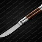 44c Original Folding Butterfly Knife Stainless with Kamagong Wood Inserts with Leather Sheath