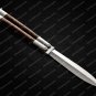 44c Original Folding Butterfly Knife Stainless with Kamagong Wood Inserts with Leather Sheath