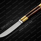 VG10 Original Folding Butterfly Knife Stainless with Kamagong Wood Inserts with Leather Sheath