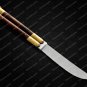 VG10 Original Folding Butterfly Knife Stainless with Kamagong Wood Inserts with Leather Sheath