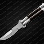 VG10 Original Folding Butterfly Knife Stainless with Kamagong Wood Inserts with Leather Sheath