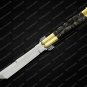 Vg10 Original Folding Butterfly Knife Brass with Carabao Horn Inserts with Sheath