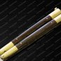 Vg10 Original Folding Butterfly Knife Brass with Kamagong Wood Inserts with Leather Sheath