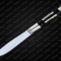 D2 Tool Steel Original Folding Butterfly Knife Brass with Kamagong Wood Inserts with Sheath